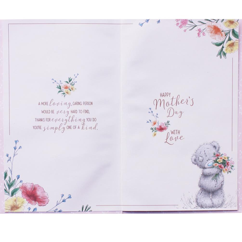 Mum Flowers On Bench Handmade Me to You Bear Mother's Day Card Extra Image 1